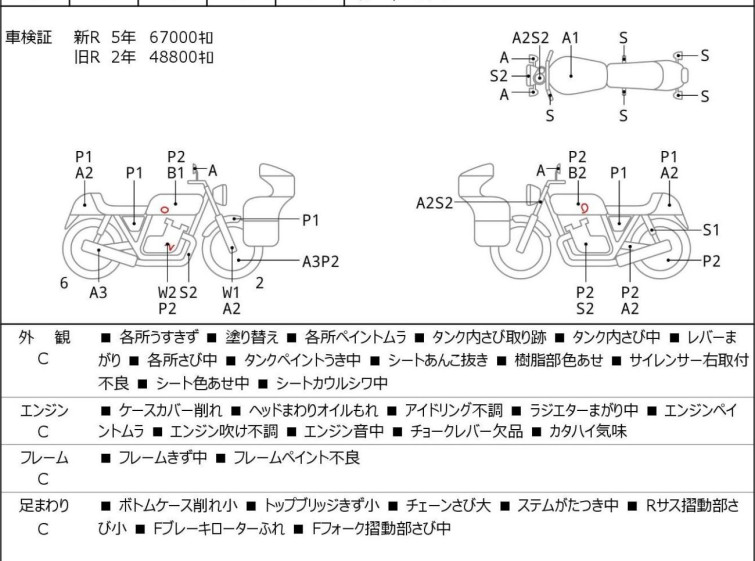 Мотоцикл Kawasaki ZRX400 с пробегом 69008 km