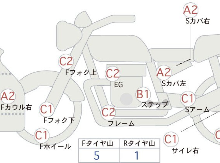 Мотоцикл Yamaha TZR250 з пробігом 19045 km