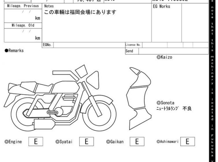 Мотоцикл Honda CB223S з пробігом 75407 km