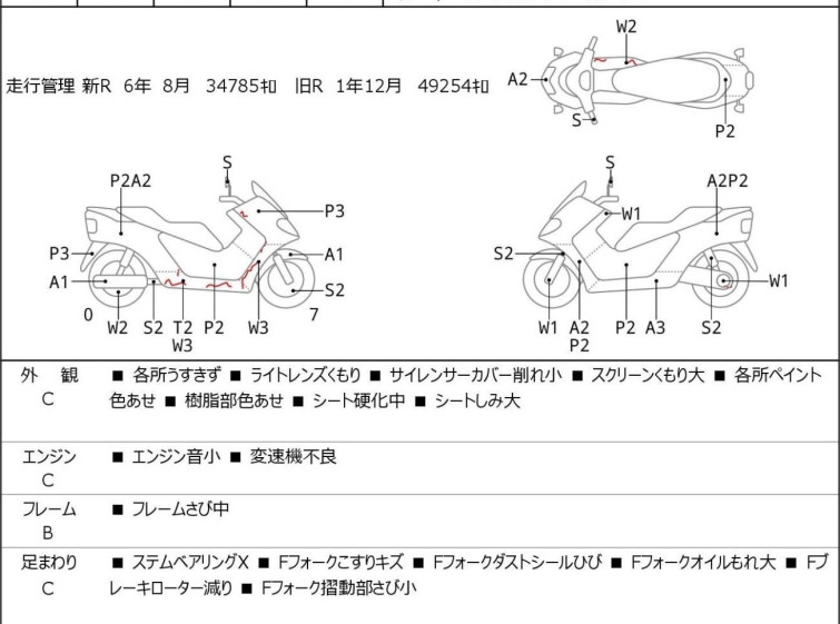 Мотоцикл Yamaha MAJESTY 250C с пробегом 36965 km
